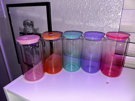 Ombré Glass can -