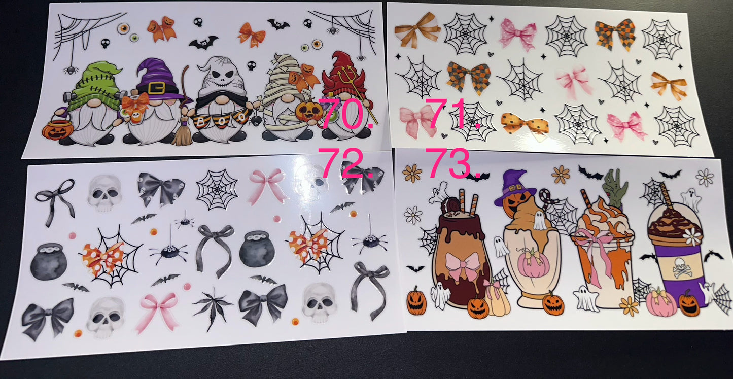 Decals - for cups only will not ship extra decals -