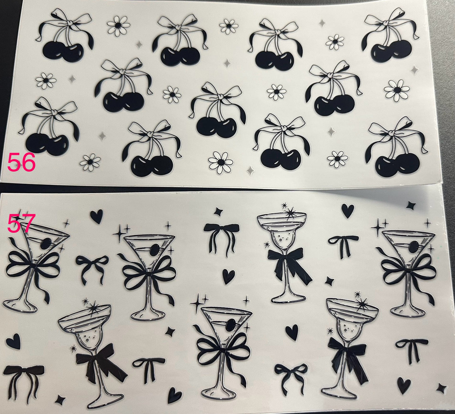 Decals - for cups only will not ship extra decals -
