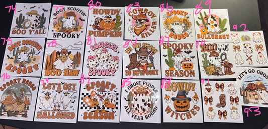 Half Decals - for cups only will not ship extra decals -