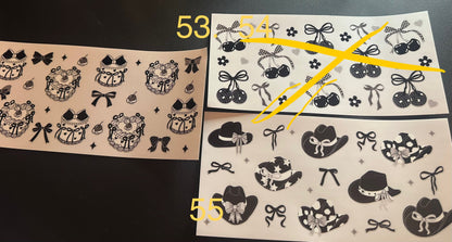 Decals - for cups only will not ship extra decals -