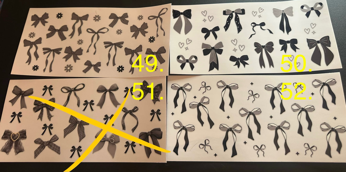 Decals - for cups only will not ship extra decals -