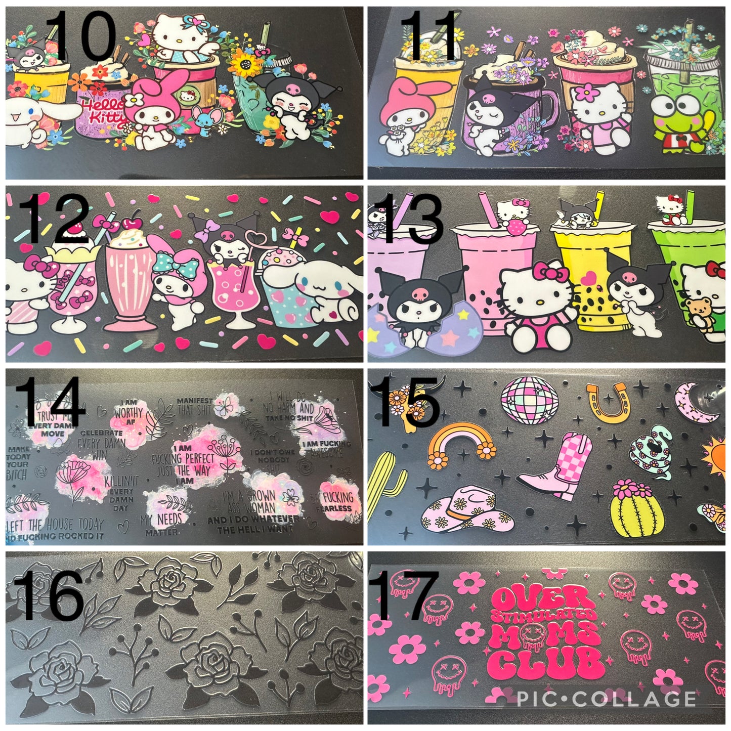 Decals - add when purchasing a cup -